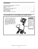 Предварительный просмотр 2 страницы Pro-Form 455 Ekg Bike (Spanish) Manual Del Usuario