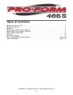 Preview for 2 page of Pro-Form 465S User Manual