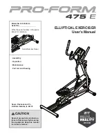 Pro-Form 475 E Manual preview