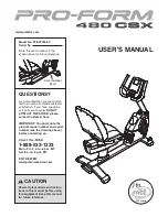 Pro-Form 480 CSX User Manual предпросмотр