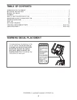 Preview for 2 page of Pro-Form 480 CSX User Manual