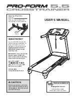 Preview for 1 page of Pro-Form 5.5 crosstrainer User Manual