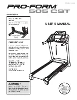 Pro-Form 500 CST User Manual preview