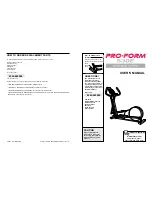 Предварительный просмотр 1 страницы Pro-Form 530E User Manual