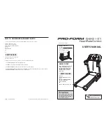 Pro-Form 560 HR User Manual preview