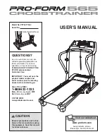 Pro-Form 565 crosstrainer User Manual preview