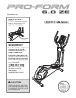 Pro-Form 6.0 ZE User Manual preview