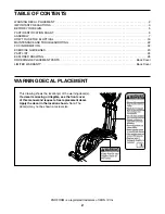 Preview for 2 page of Pro-Form 600 LE Manual