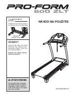 Pro-Form 600 Zlt Treadmill (Slovakian) Návod Na Použitie preview