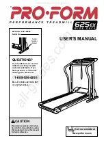 Pro-Form 625ex wide deck User Manual preview