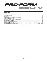 Preview for 2 page of Pro-Form 650 V Treadmill (Dutch) Gebruiksaanwijzing