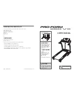 Pro-Form 660VX PETL62705.0 User Manual preview