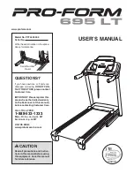 Pro-Form 695 Lt Treadmill Manual preview