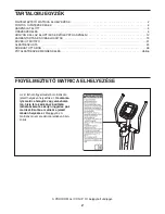 Preview for 2 page of Pro-Form 696 Elliptical (Hungarian) Felhasználói Kézikönyv