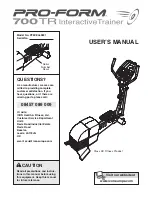 Pro-Form 700TR User Manual preview