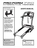 Pro-Form 720 interactive trainer User Manual preview