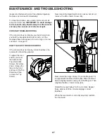 Предварительный просмотр 27 страницы Pro-Form 720 Zle Elliptical User Manual