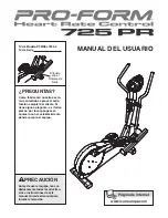 Pro-Form 725 Pr Elliptical (Spanish) Manual Del Usuario preview