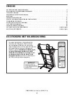 Preview for 2 page of Pro-Form 730 Zlt Treadmill (Dutch) Gebruikershandleiding