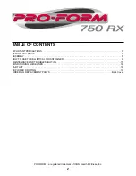 Preview for 2 page of Pro-Form 750 RX User Manual