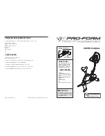 Preview for 1 page of Pro-Form 760 HR PFEVEX49831 User Manual