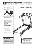 Pro-Form 765 CROSSTRAINER User Manual preview