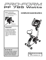 Preview for 1 page of Pro-Form 785 Watts Bike (Dutch) Gebruiksaanwijzing