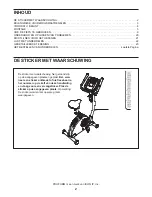 Preview for 2 page of Pro-Form 785 Watts Bike (Dutch) Gebruiksaanwijzing