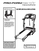 Pro-Form 790cd Treadmill (Dutch) Gebruiksaanwijzing preview