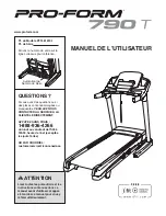 Pro-Form 790t Treadmill (French) Manuel De L'Utilisateur preview