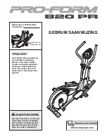 Pro-Form 820 Pr Elliptical (Dutch) Gebruiksaanwijzing preview