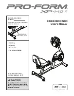 Предварительный просмотр 1 страницы Pro-Form 831.21952.9 User Manual