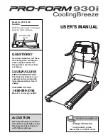 Pro-Form 930i CoolingBreeze User Manual preview