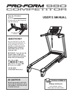 Pro-Form 980 Competitor User Manual preview