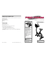 Pro-Form 980 S EKG PFEVEX19010 User Manual preview