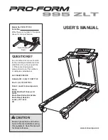 Pro-Form 995 ZLT PETL71707.2 User Manual preview