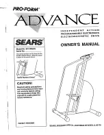 Preview for 1 page of Pro-Form ADVANCE Owner'S Manual