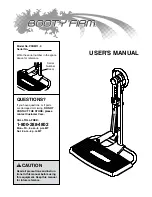 Pro-Form Booty Firm PFBM11.0 User Manual предпросмотр