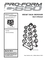 Pro-Form C650 User Manual preview