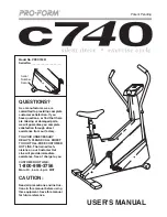 Preview for 1 page of Pro-Form c740 User Manual