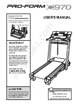 Preview for 1 page of Pro-Form C970 User Manual