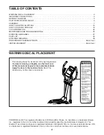 Предварительный просмотр 2 страницы Pro-Form CADENCE LE User Manual