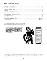Preview for 2 page of Pro-Form CARDIO HIT PRO User Manual