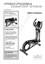 Pro-Form Comfort Stride User Manual preview