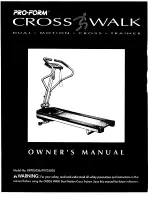 Pro-Form Cross Walk DR705026 Owner'S Manual preview