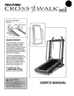 Pro-Form Cross Walk sel User Manual preview