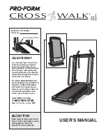 Pro-Form Cross Walk si PFTL20462 User Manual preview