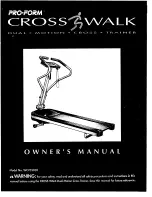 Preview for 1 page of Pro-Form Cross Walk WC705020 Owner'S Manual