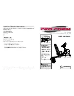 Pro-Form Crosstrainer 970 User Manual preview
