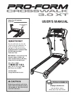 Pro-Form CROSSWALK 3.0 XT User Manual preview